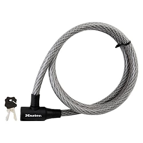 Master Lock Cable Lock, Keyed Bike Lock, 6 ft. Long, 8155D - Image 1