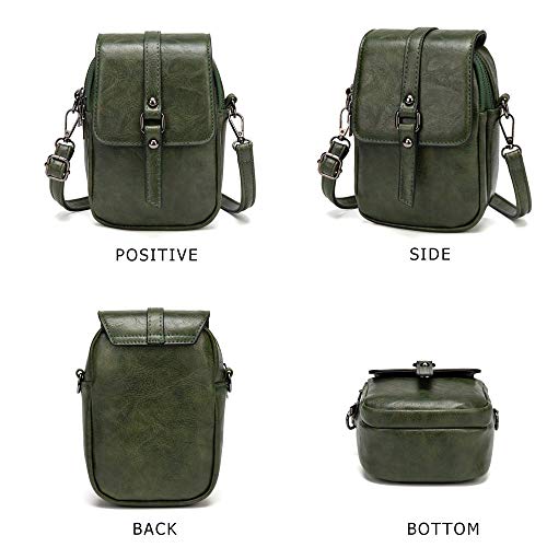 My Friday myfriday Vintage Crossbody Phone Bag for Women, Small PU Leather Shoulder Purse and Handbag with Tassel&Rivet Decoration - Image 5