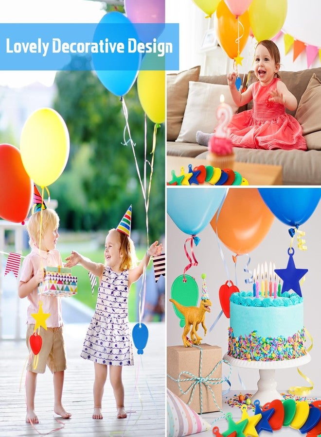 Charnoel 180 Pcs Plastic Balloon Weights Colorful Weights for Balloons for Birthday Party Christmas Wedding Celebration Decoration, Balloon Heart Star Shaped - Image 5