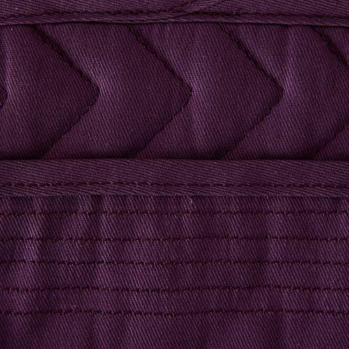 DII Heat Resistant Quilted Cotton Pot Holder Set, Designed with Space to Personalize Allowing a Customized Design, 7x9, Eggplant, 3 Count - Image 2