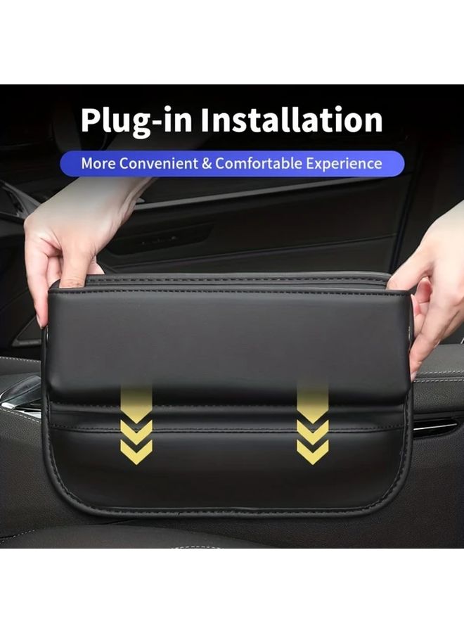 2Pcs PU Leather Car Seat Gap Storage Box Organizer Pocket For Phone Coins Wallet - Image 4