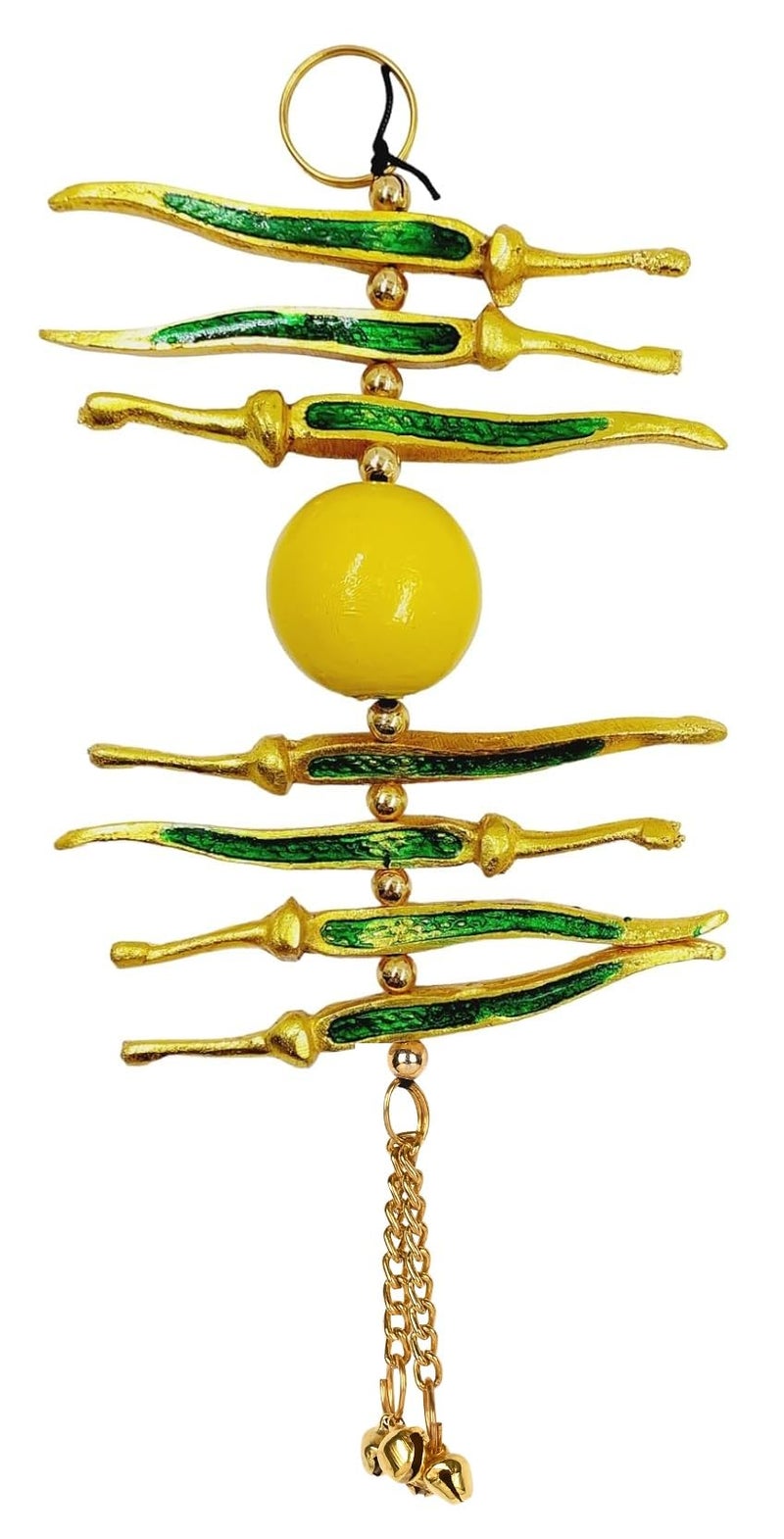 ARTISKRITI Metal Nimbu Mirchi Nazar Battu Wall Hanging for Cars, Homes & Offices, Evil Eye Protection Hanging for Entrance Door Decoration Showpiece, Multicolor - Image 5