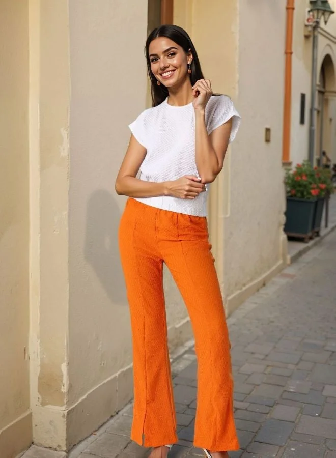 Freehand  Women Regular Fit Textured Boat Neck Sleeveless Gathered Waist Top  | Best Price UAE