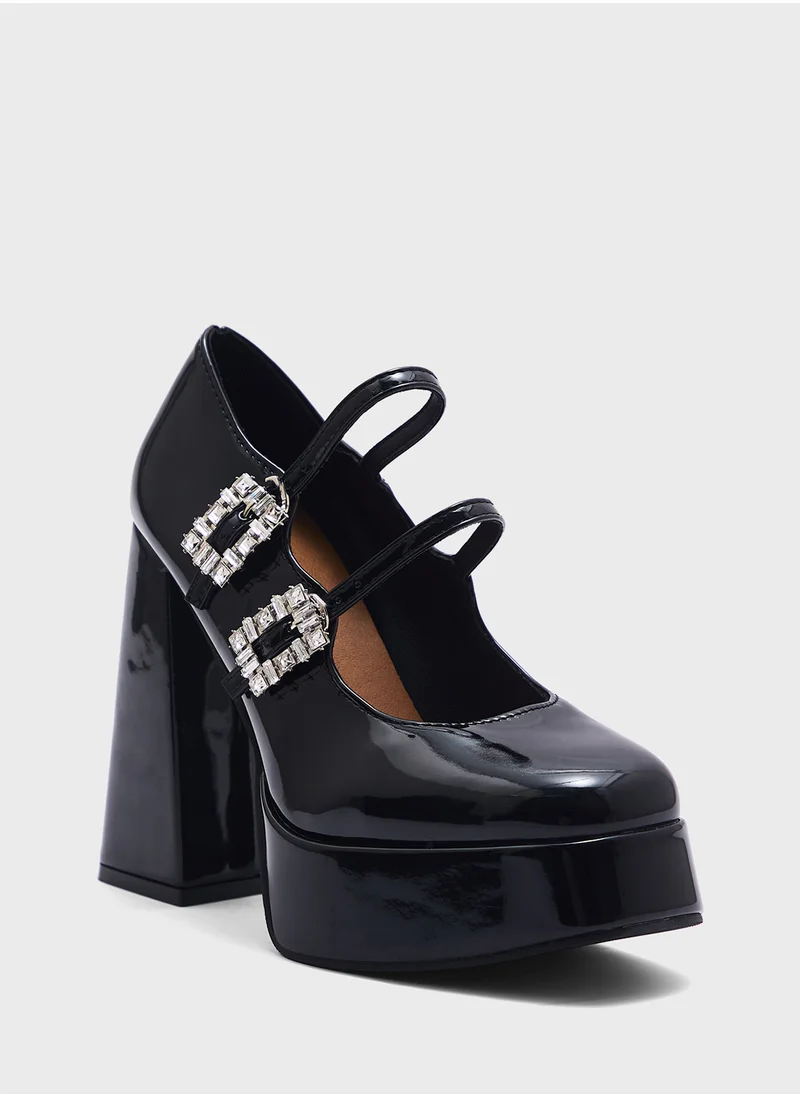 Ginger Heeled Mary-Jane Pump