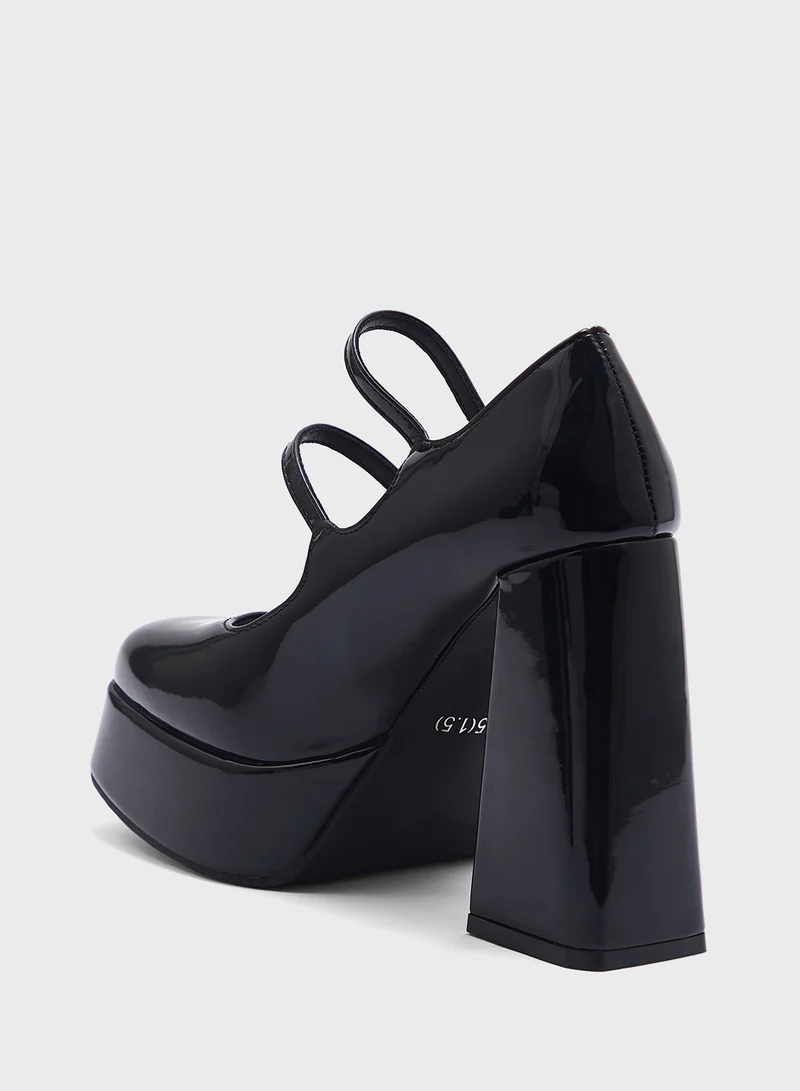 Ginger Heeled Mary-Jane Pump