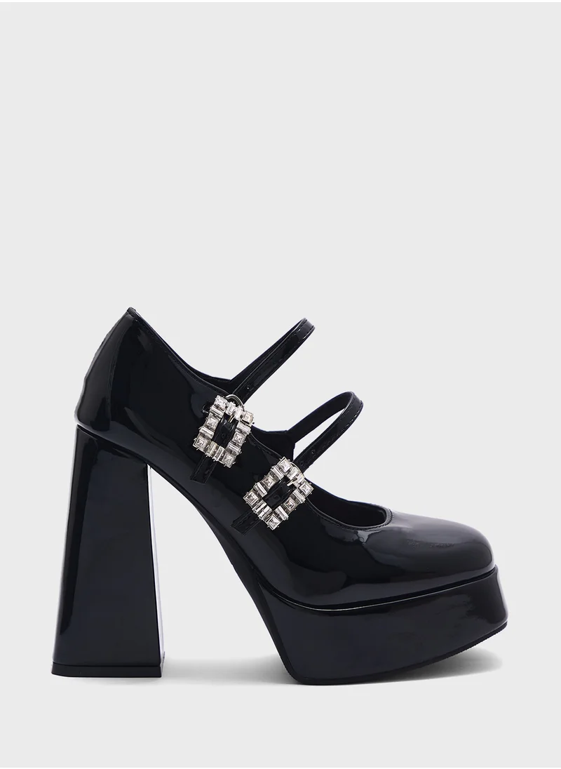 Ginger Heeled Mary-Jane Pump