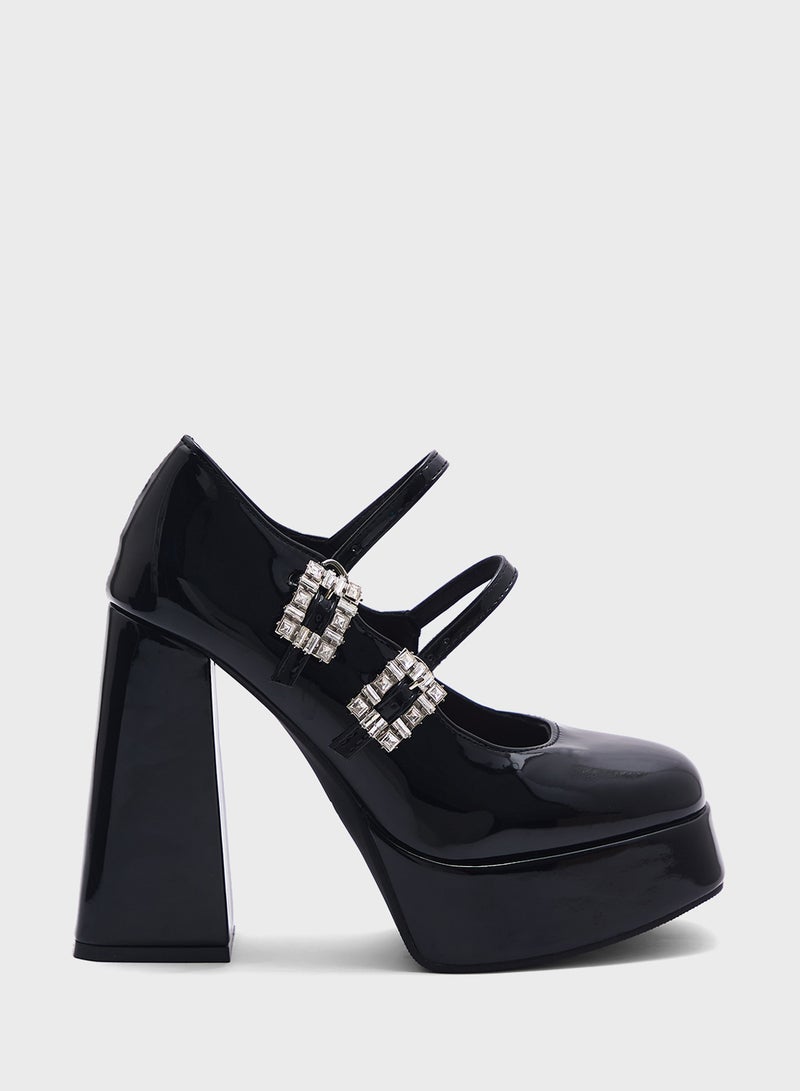 Ginger Heeled Mary-Jane Pump  - Image 1