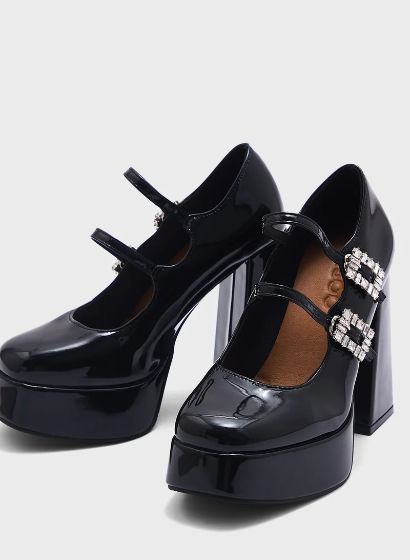 Ginger Heeled Mary-Jane Pump