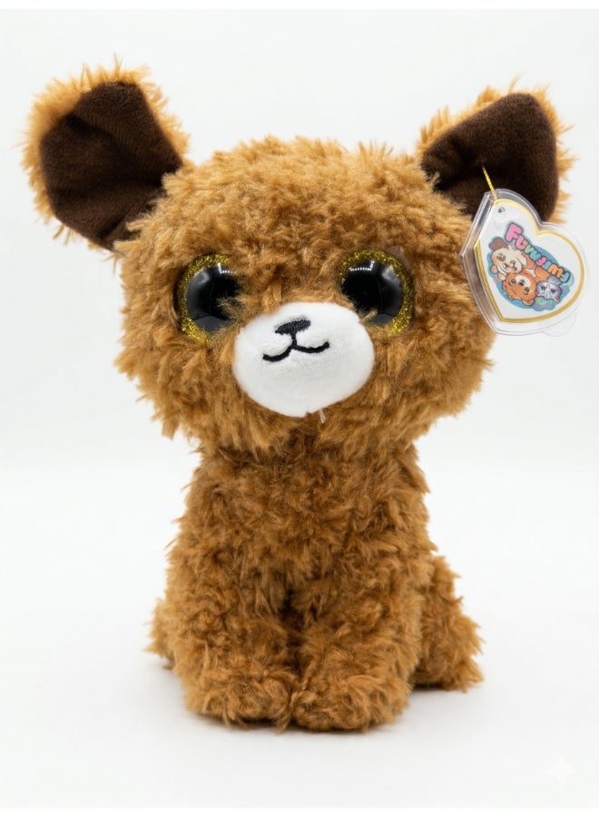 Fluffmals لعبة حيوانات محشوة فلوفمالز - براوني 15 سم - Image 1