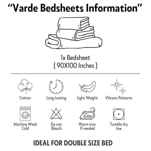 Värde 210 TC Cotton Bedsheet | Handmade Double Bedsheet | Handloom Bedsheets | Without Pillow Cover | Double Bedsheet for Summer (90X100 Inches, 7.5 x 8.3 Feet (Light Mauve) - Image 4