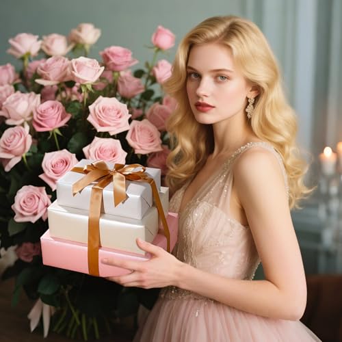 LaRibbons Pink Wrapping Paper 30 Inch x 33 Feet Solid Color PearlyLustre Gift Wrapping Paper Jumbo Rolls for Wedding Valentines Day Birthday Baby Shower - Image 3