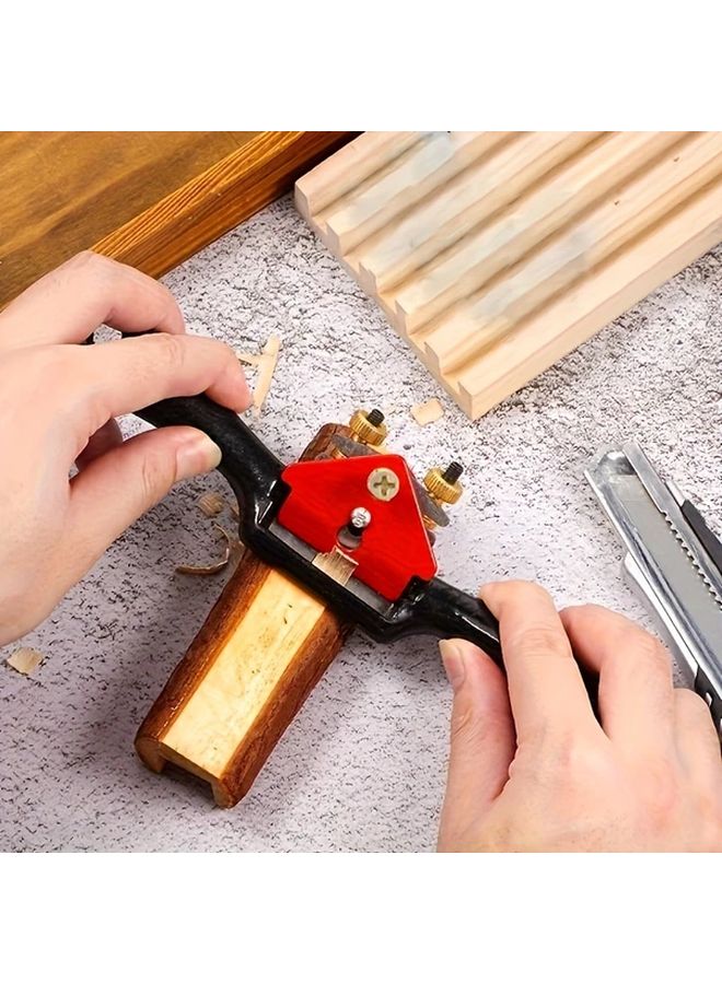 GOXAWEE Adjustable Hand Planer Set 2 Pieces Metal Wood Plane with Spare Blade - Image 1