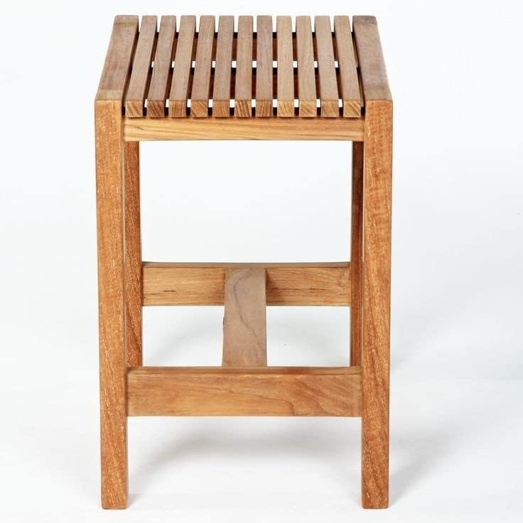E COM Decor Wooden Solid Multipurpose Shower BenchStool for Bedside CornerIndoor or Outdoor Decorative Furniture  - Image 2