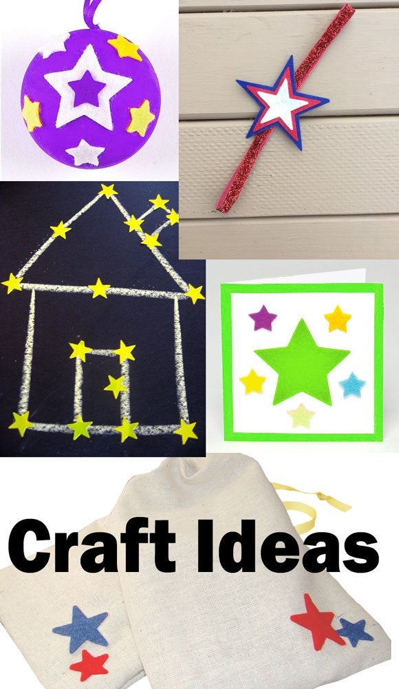 Playfully Ever After 3 Inch Black 22pc Felt Star Stickers - Image 4
