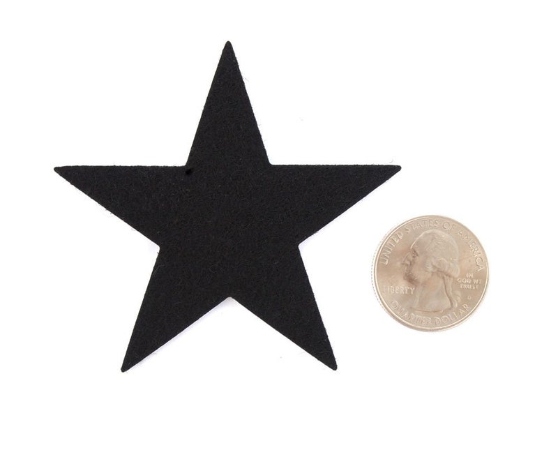 Playfully Ever After 3 Inch Black 22pc Felt Star Stickers - Image 2
