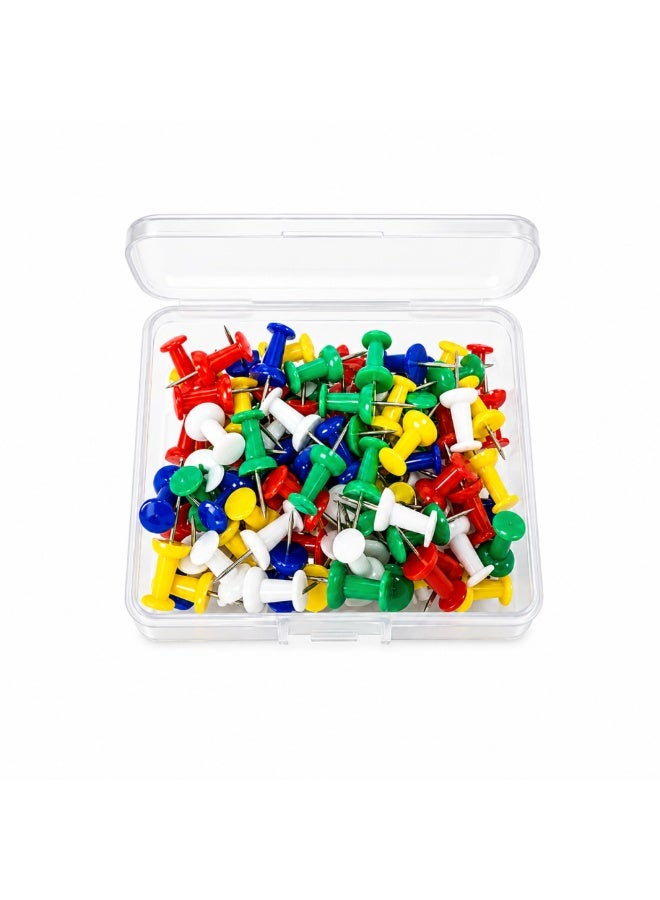 Assorted Colorful Push Pins with Storage Box