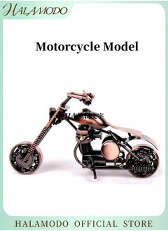 HALAMODO Motorcycle Model Motor Decor Art Vintage Metal Motorbike Home Desktop Decoration Ornaments Handcrafted Birthday Present for Boys & Girls & Motorbike Fanciers  - Image 1