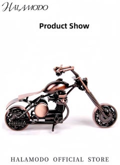 HALAMODO Motorcycle Model Motor Decor Art Vintage Metal Motorbike Home Desktop Decoration Ornaments Handcrafted Birthday Present for Boys & Girls & Motorbike Fanciers  - Image 3