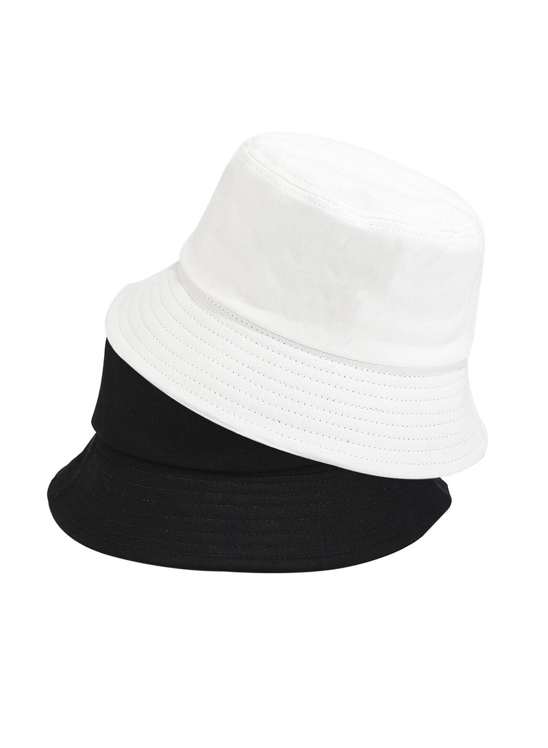 Men Women Bucket Hat，Travel Summer Beach Sun Hat,Set of 2  - Image 2