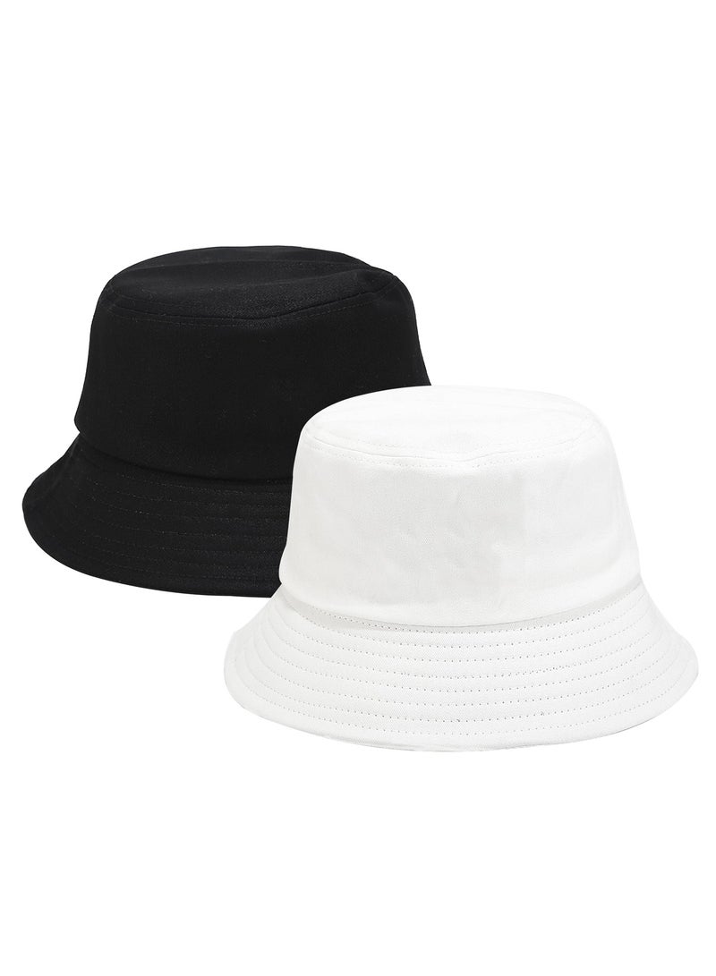 Men Women Bucket Hat，Travel Summer Beach Sun Hat,Set of 2  - Image 1