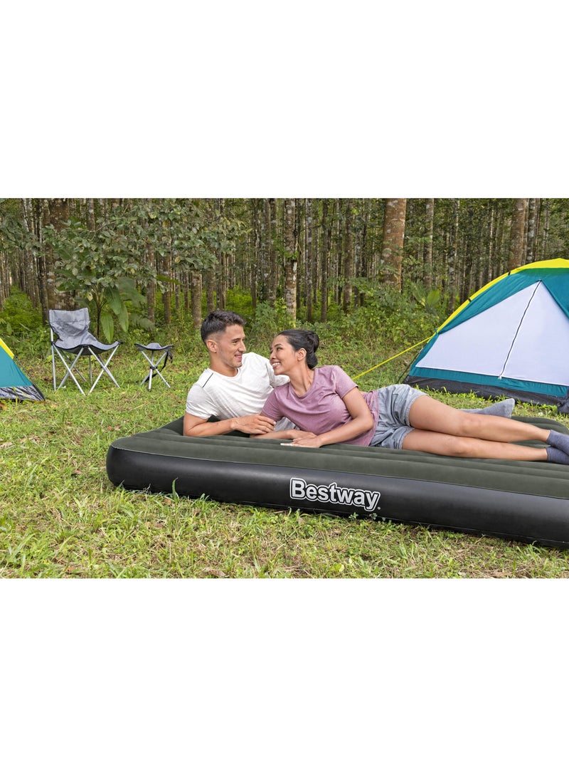 Bestway مرتبة هوائية Bestway Tritech كوين مع مضخة قابلة لإعادة الشحن مدمجة 203x152x25 سم | سرير هوائي | مرتبة قابلة للنفخ | سرير هوائي للتخييم الداخلي والخارجي - Image 4
