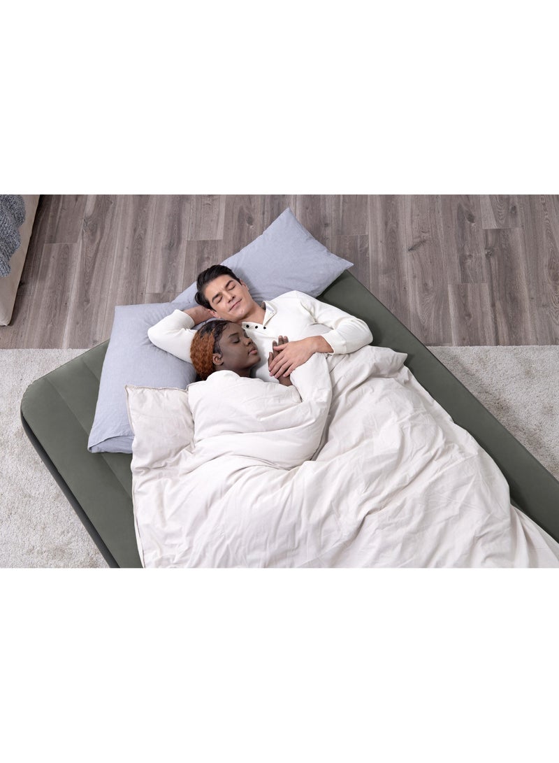 Bestway مرتبة هوائية Bestway Tritech كوين مع مضخة قابلة لإعادة الشحن مدمجة 203x152x25 سم | سرير هوائي | مرتبة قابلة للنفخ | سرير هوائي للتخييم الداخلي والخارجي - Image 5