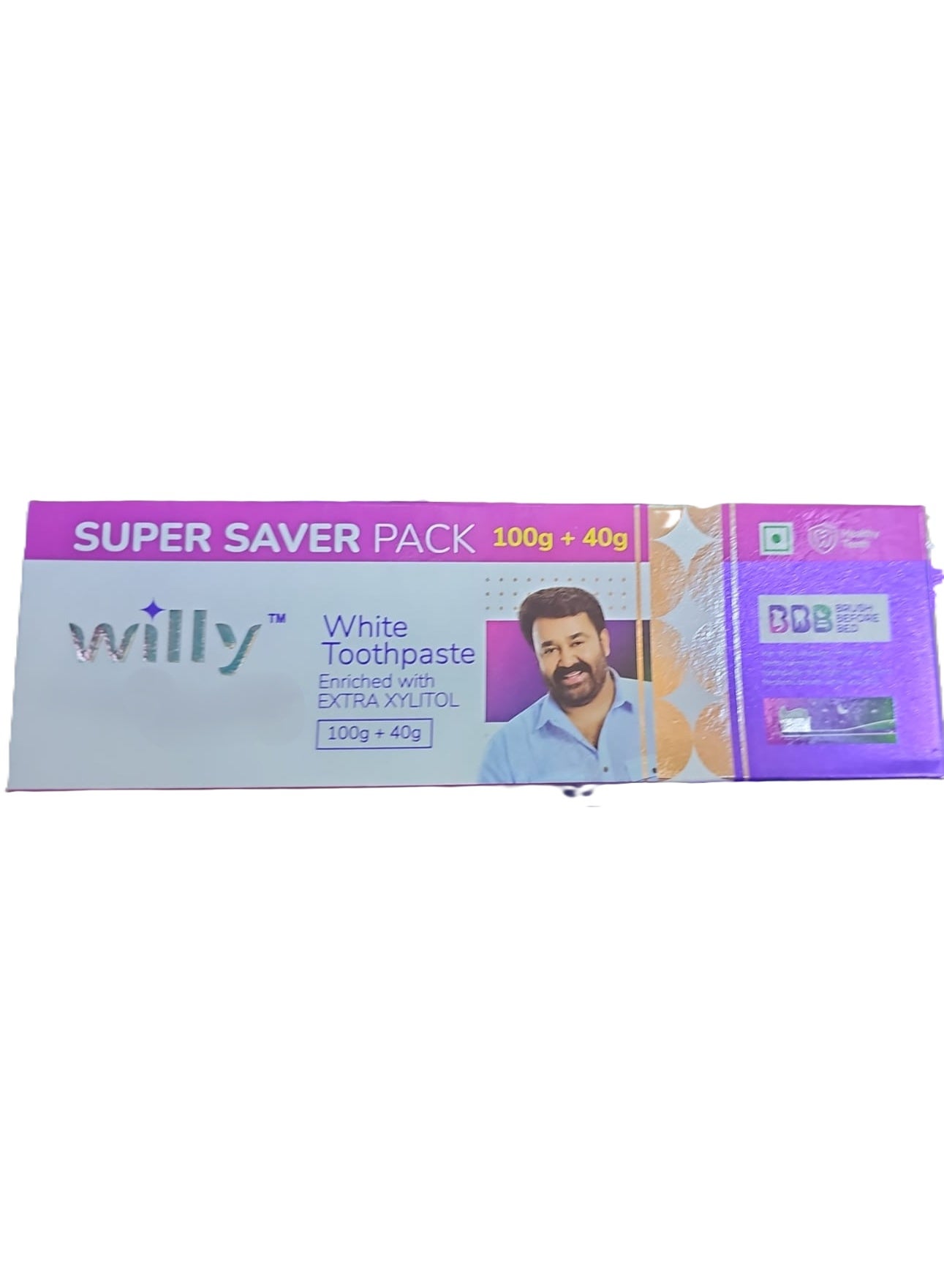 Willy White Toothpaste Enriched with Extra Xylitol 100g + 40g Free – Advanced Whitening & Cavity Protection