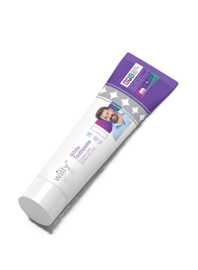 Willy White Toothpaste Enriched with Extra Xylitol 100g + 40g Free – Advanced Whitening & Cavity Protection - Image 5