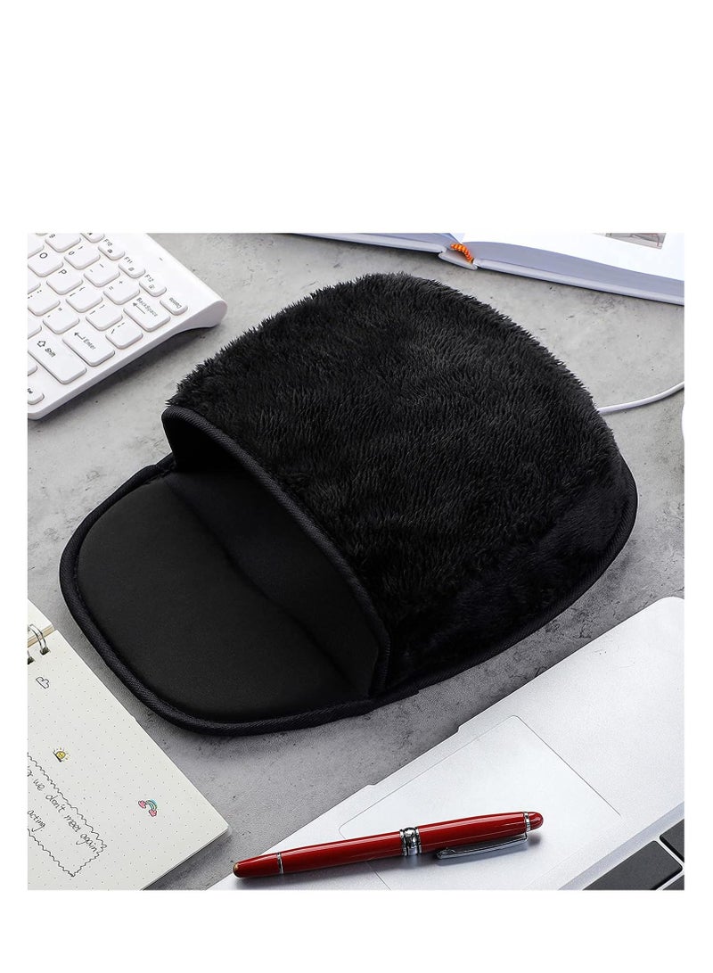 USB Heated Mouse Pad Hand Warmer, Ergonomic Heating Gaming Mouse Pad Mat, with Wrist Rest for Office Home Computer Laptop, Non-Slip Rubber Base, Small Desk Mousepad Gift, Made of Neoprene - Image 5