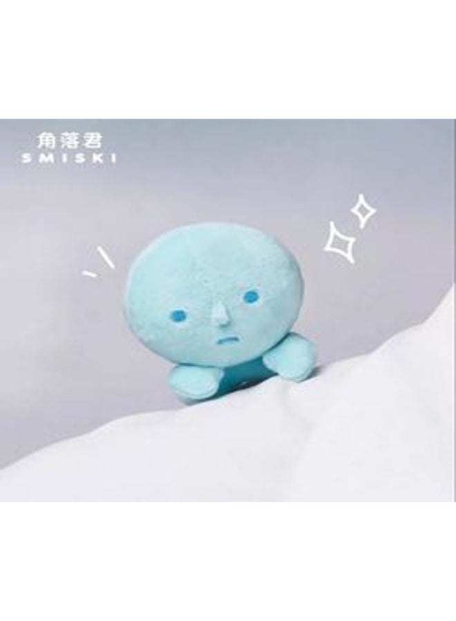 Smiski Plush Badge Brooch Pin - Cute Blue Kawaii Character Clothing Accessory Bag Decoration - Image 1