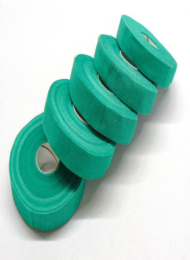 JTS Safety Tape Finger Wrap Adhesive Tape 5 Rolls 3/4” Wide Green Self Adhering Tape Pack of 5 - Image 1