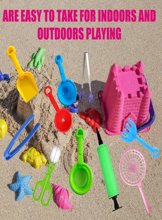 Calefow 12 Pcs Sensory Bin Filler,Sensory Bin Tools, Fine Motor Skills Handy Scooper Set with 5 Scoops, Plastic Tweezers, Silicone Tongs, Beach Shovels, Air Pump, Scissors Clip - Image 2