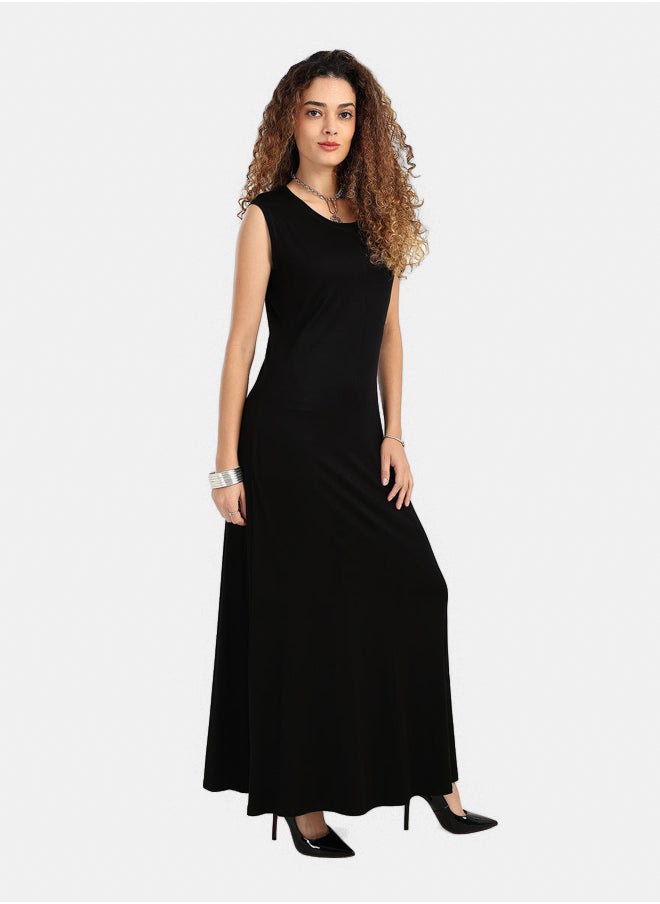 Viscose Solid Pattern Dress