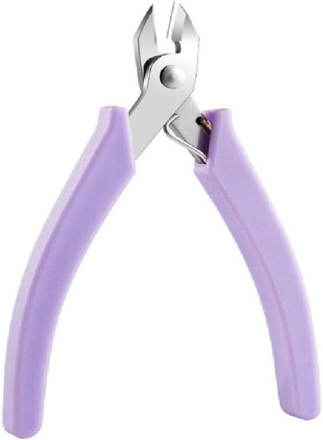 WsjiaboFux Purple Manicure Nail Pliers for Rhinestones Gems Picker Removal Wire Cutter Nail Unloading Nippers Chain Scissors Nail Art Tool Durable All Purpose Tool Nail Art Accessories - Image 1