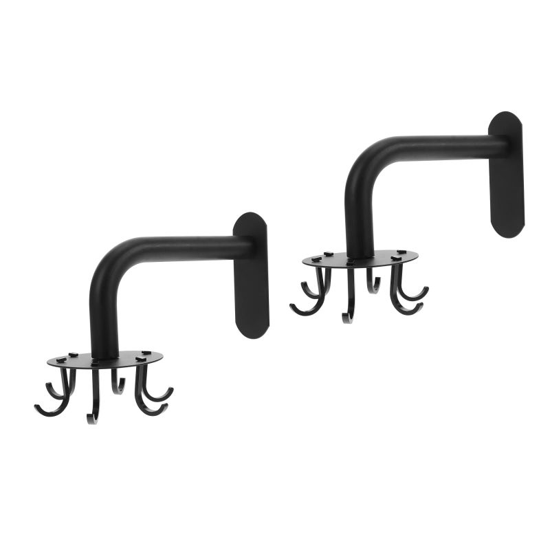 2 pcs Space Aluminum Bathroom Hanger Swivel Clothes Hook Wall Hanging Hook - Image 1