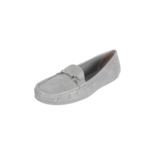 Mochi Women Silver Faux Leather Loafer/Formal Slip-on Shoes UK/5 EU/38 (31-801) - Image 1
