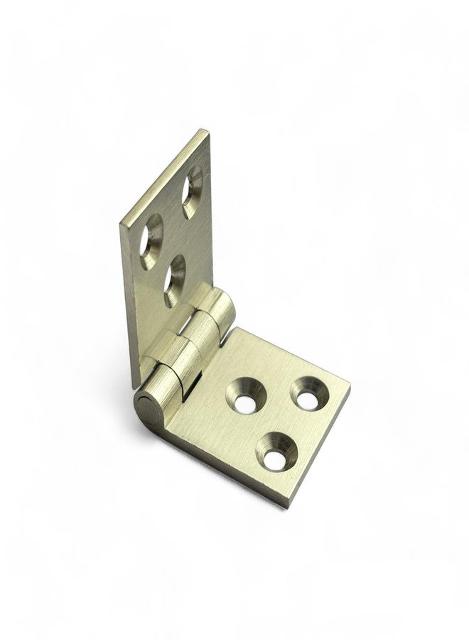 Moksh Plus Table Hinges 1 Inch x 1 Inch x 1 Inch Folding Flip Top Square Hinges for Table and Cabinet Doors Made of Brass (Pack of 2 Pcs.) (S.S. Finish) - Image 4