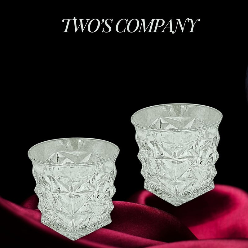 FALKOR Luxury Glassware Diamond Whiskey Glasses Set of 4 Perfect for Drinking Whiskey Rum Bourbon Water and More 325ml Set of 4 Pcs for Party Gifting or Even Display at Your bar of Home - Image 5