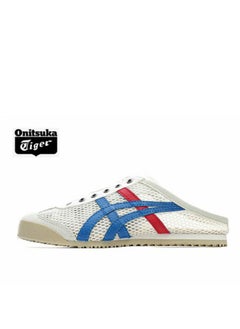 Onitsuka Tiger Men and Women Mexico66 Sabot - Slip On Textile Cool Summer Casual Sandals Athlesiure Shoes Blue/White/Red  - Image 1