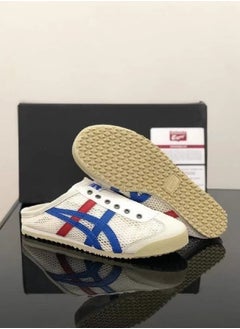 Onitsuka Tiger Men and Women Mexico66 Sabot - Slip On Textile Cool Summer Casual Sandals Athlesiure Shoes Blue/White/Red  - Image 3