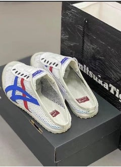 Onitsuka Tiger Men and Women Mexico66 Sabot - Slip On Textile Cool Summer Casual Sandals Athlesiure Shoes Blue/White/Red  - Image 4