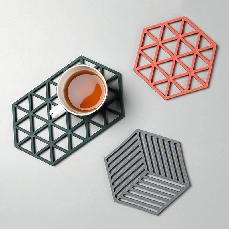 SIYANSHU Trivet Silicone trivets Mat Set for Hot Dishes/Pot/Bowl/Teapot/Hot Pot Holders (Pack of 6, 3 Large & 3 Small) - Image 5