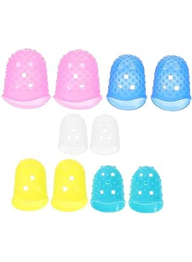 Silicone Finger Protectors 5 Sizes for Guitar Crafting Office Tasks 10 Piece Set - Image 1