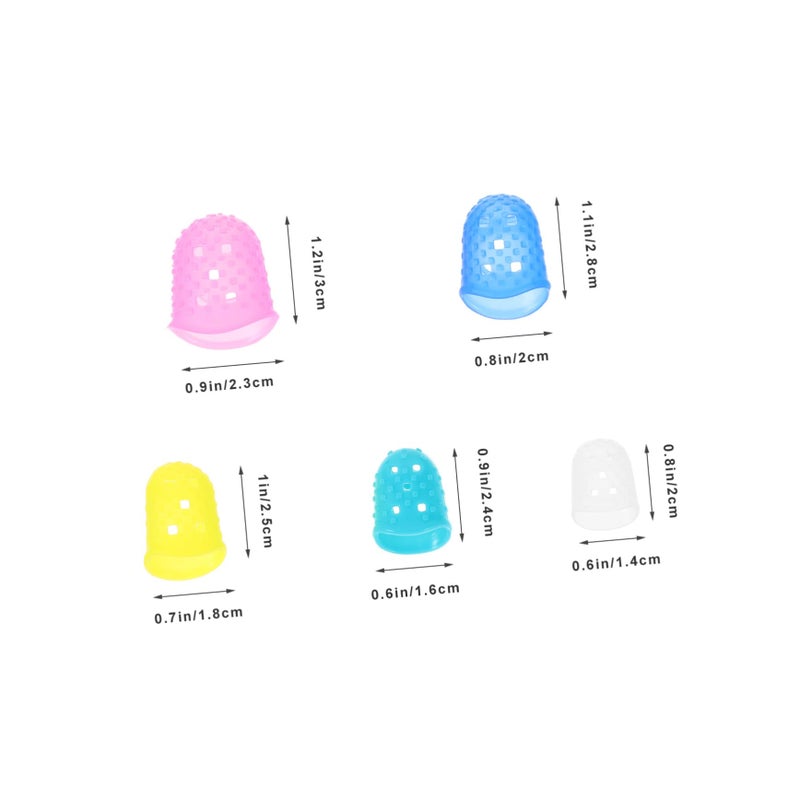 Silicone Finger Protectors 5 Sizes for Guitar Crafting Office Tasks 10 Piece Set - Image 3