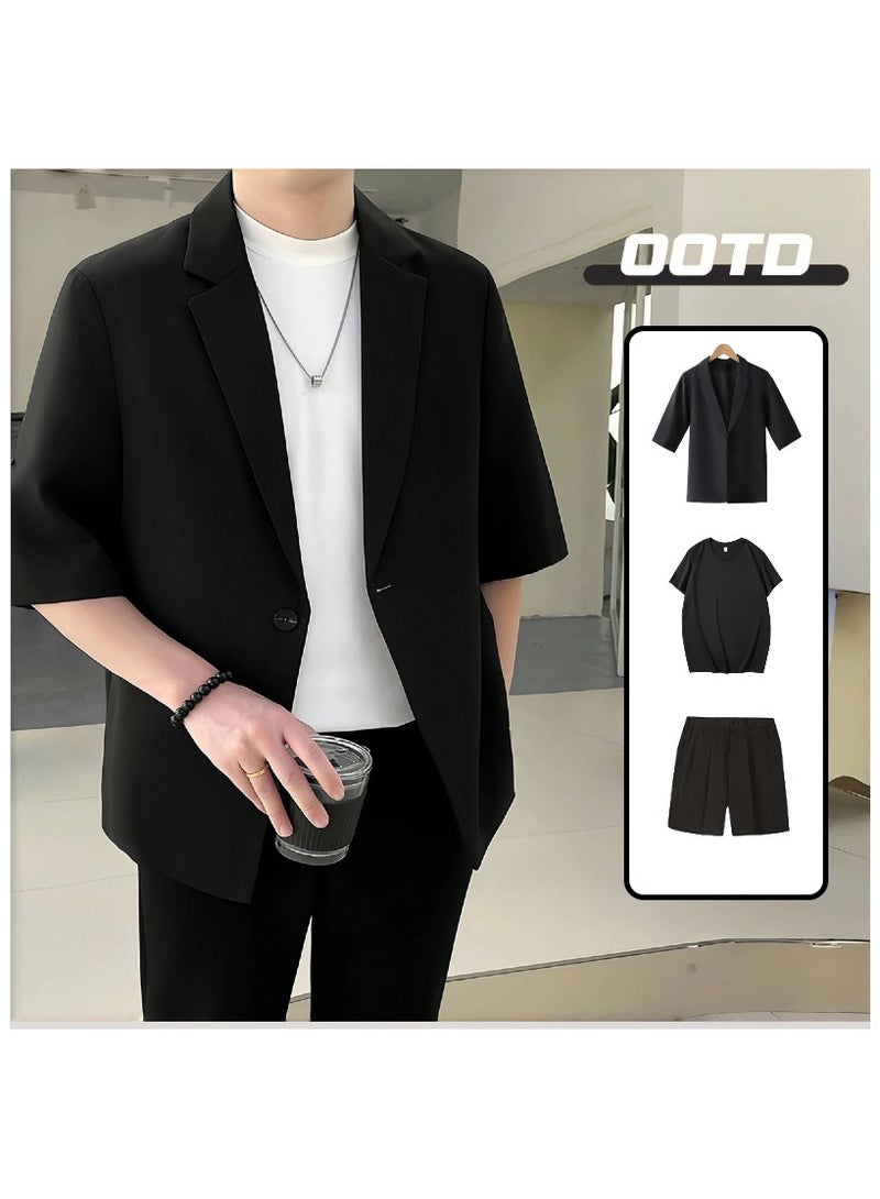 Shougu Thin Ice Silk Short-sleeved Suit Set  - Image 2