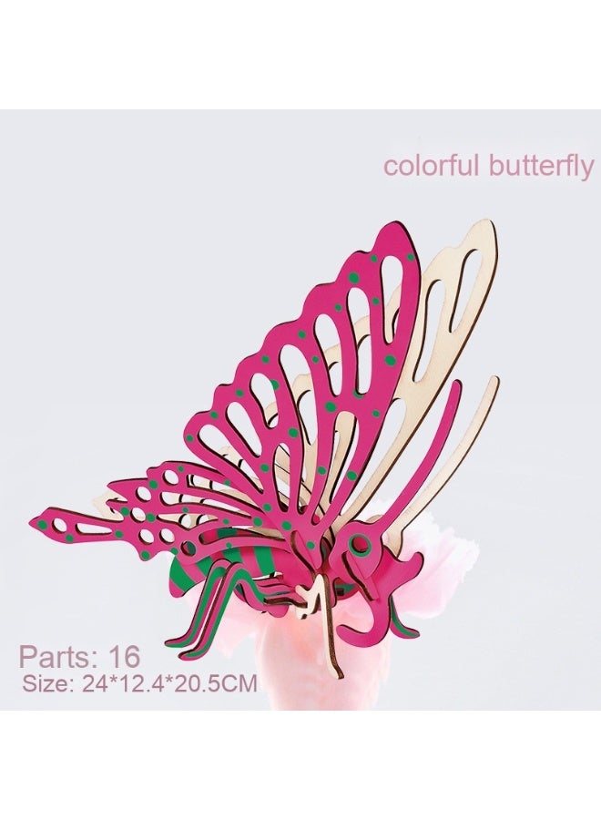 لعبة نموذج تجميع ثلاثي الأبعاد خشبية للأطفال