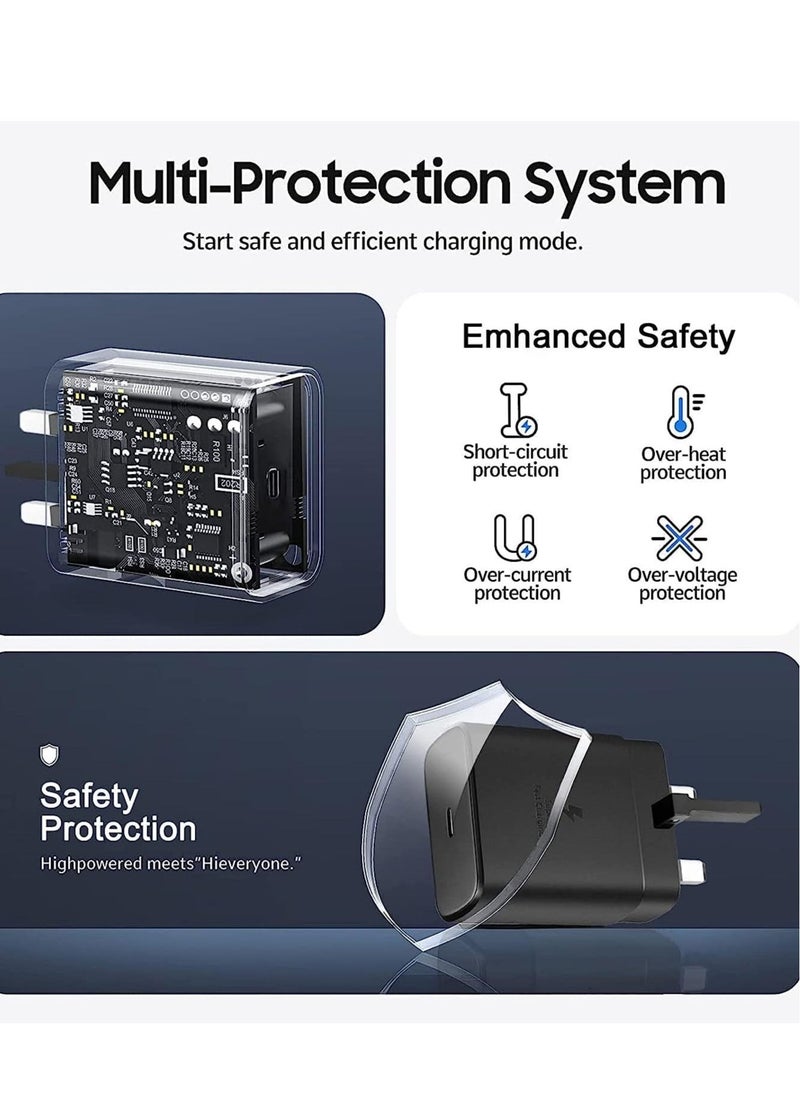 ELTRAZONE compatible Samsung 45w Fast Charger Type C Samsung Super Fast Charger 45W with 5FT USB-C Cable, Android Charger for Samsung Galaxy S23 Ultra/S23/S23+/S22/S22 Ultra/S22+/Note 10/20/S20/S21/Tab S7/S8 (B - Image 3