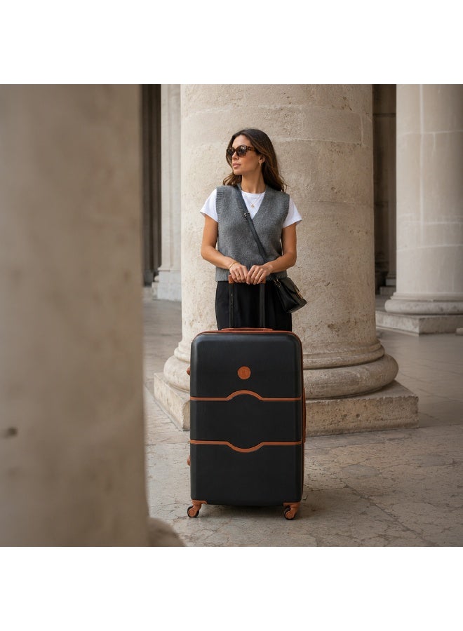 Eagle Express Iconic 28 Inch Large Luggage Dark Black, ABS Hard Shell Check-In Trolley Suitcase with Lightweight Travel Design, 360 Spinner Wheels, Secure Lock System and 2 Year Warranty - Image 2