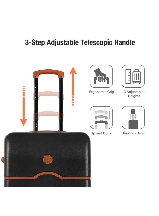 Eagle Express Iconic 28 Inch Large Luggage Dark Black, ABS Hard Shell Check-In Trolley Suitcase with Lightweight Travel Design, 360 Spinner Wheels, Secure Lock System and 2 Year Warranty - Image 4