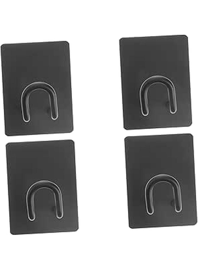 Stainless Steel Self Adhesive Wall Hooks 4 Pack Heavy Duty No Drilling for Bathroom Kitchen - Image 1